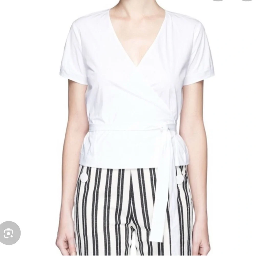 Theory Taupe Wrap Blouse - Picture 3 of 4